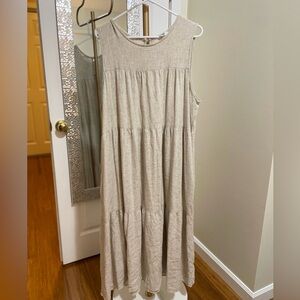 NWOT NLT linen dress with pockets.